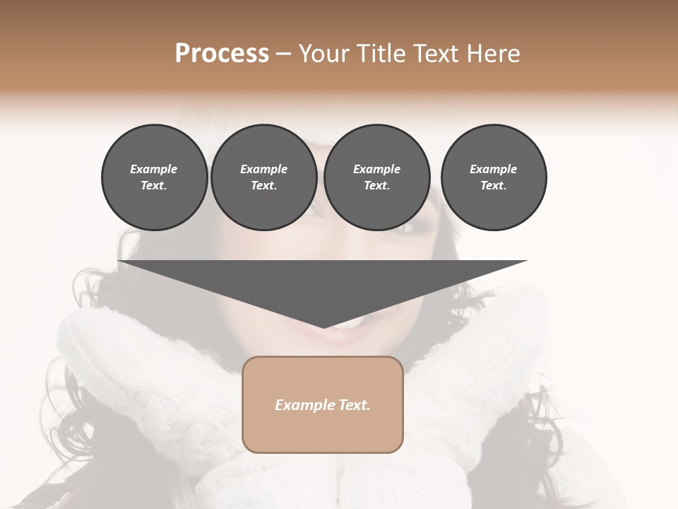 Hair Attractive Brunette PowerPoint Template