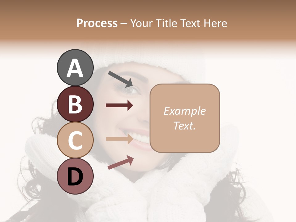 Hair Attractive Brunette PowerPoint Template