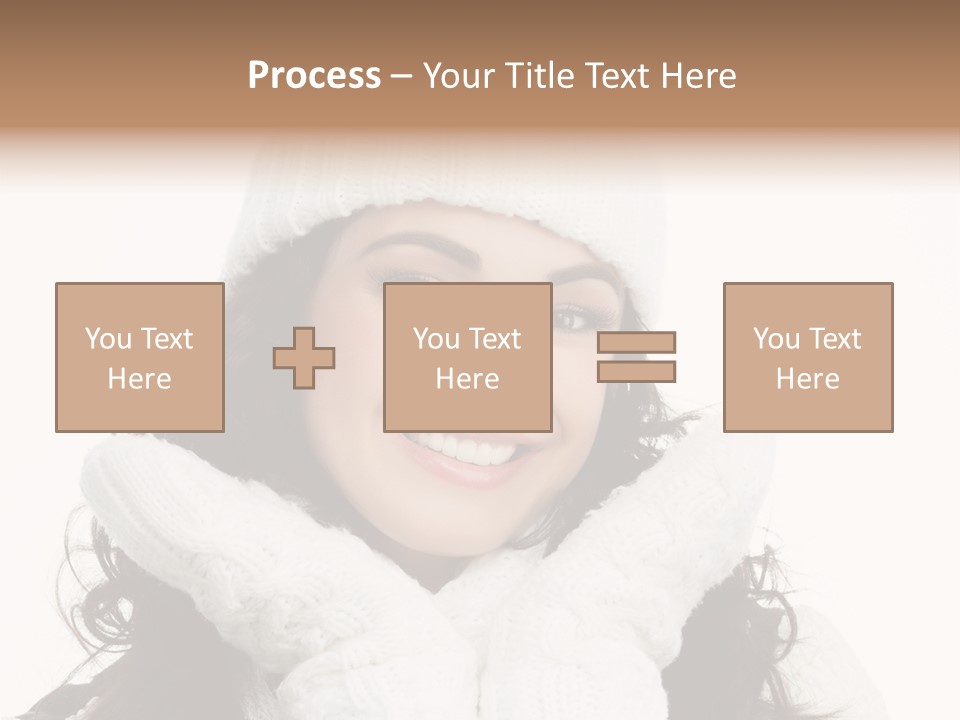 Hair Attractive Brunette PowerPoint Template