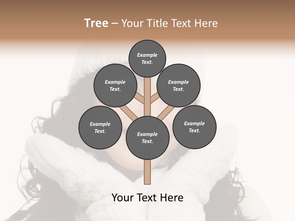 Hair Attractive Brunette PowerPoint Template