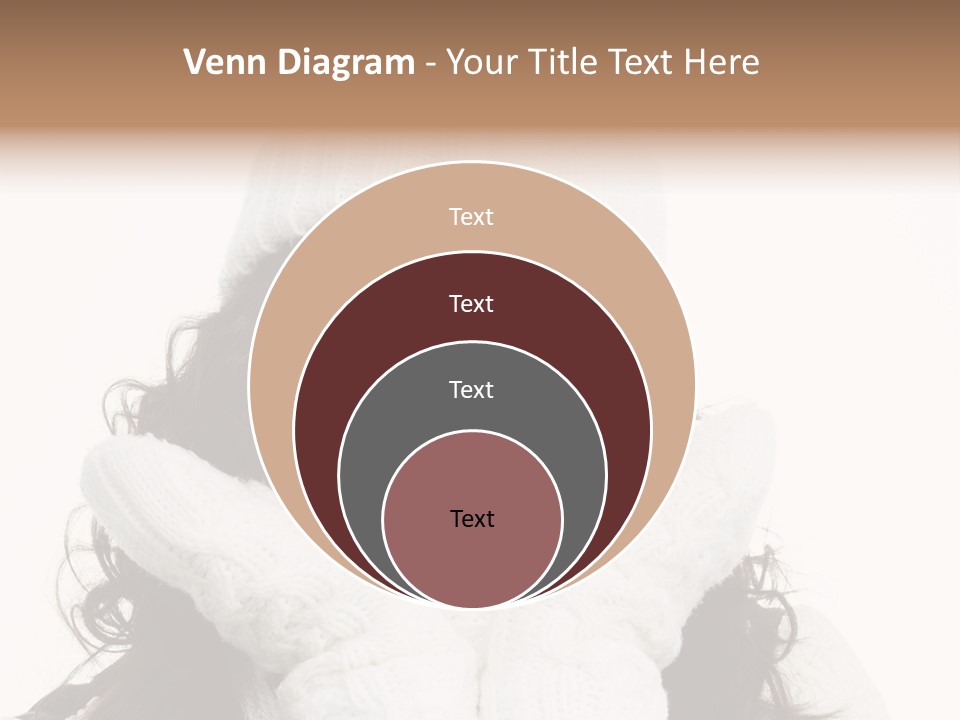 Hair Attractive Brunette PowerPoint Template