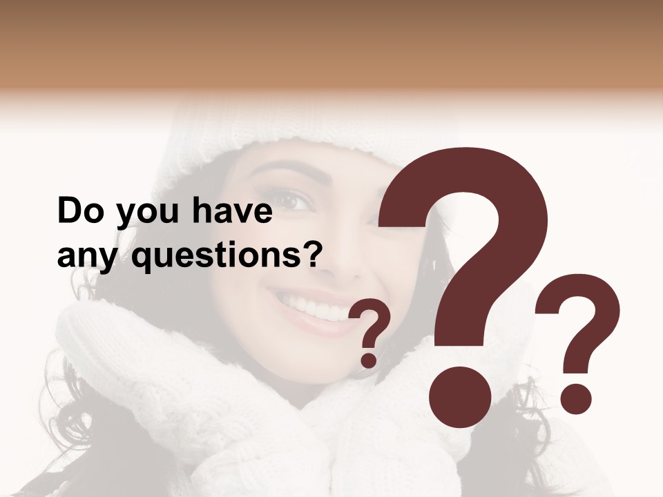 Hair Attractive Brunette PowerPoint Template