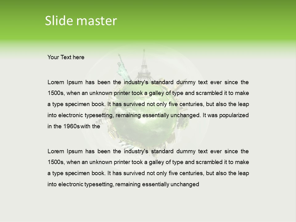 Building Eiffel City PowerPoint Template