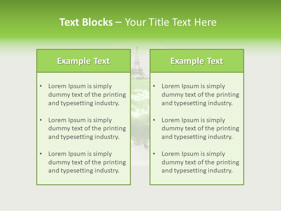 Building Eiffel City PowerPoint Template