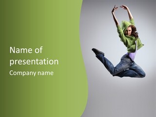 Young Posing Grace PowerPoint Template