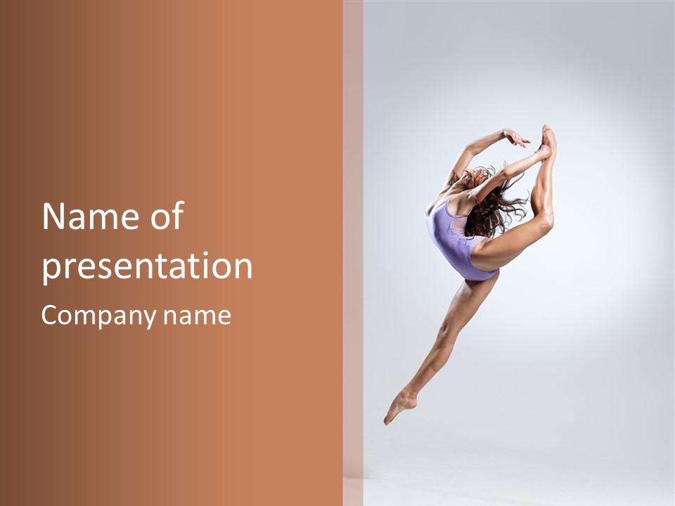 Sensuality Stretching Elegance PowerPoint Template