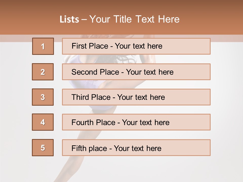 Sensuality Stretching Elegance PowerPoint Template