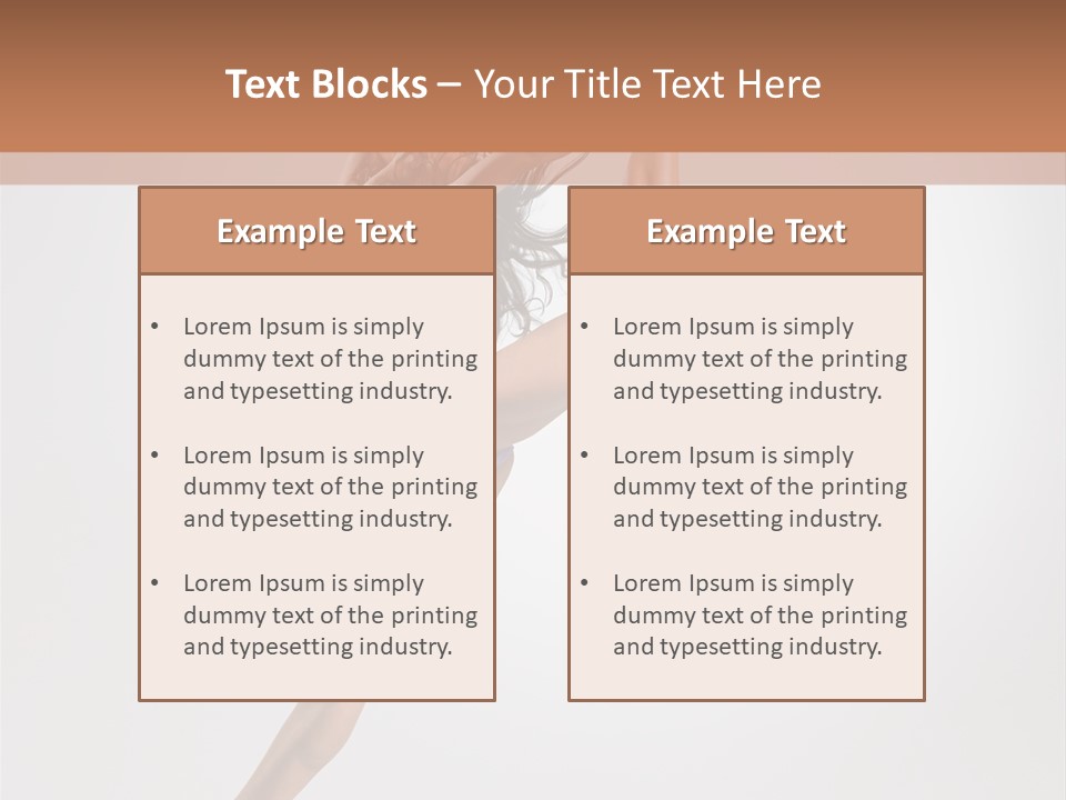 Sensuality Stretching Elegance PowerPoint Template