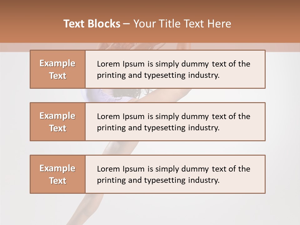 Sensuality Stretching Elegance PowerPoint Template