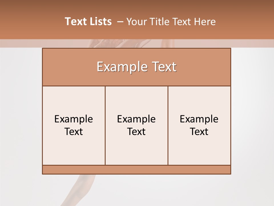 Sensuality Stretching Elegance PowerPoint Template