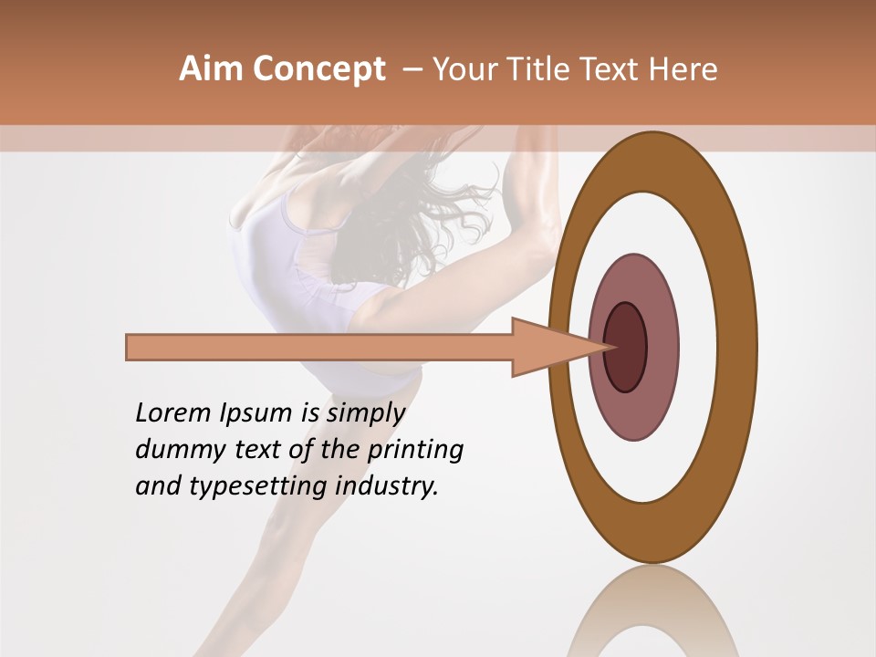Sensuality Stretching Elegance PowerPoint Template