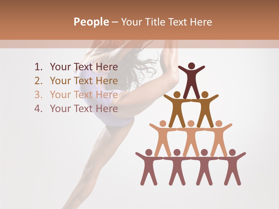 Sensuality Stretching Elegance PowerPoint Template