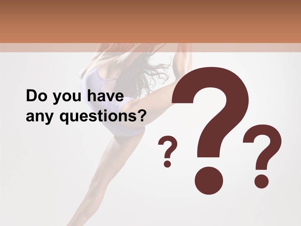 Sensuality Stretching Elegance PowerPoint Template