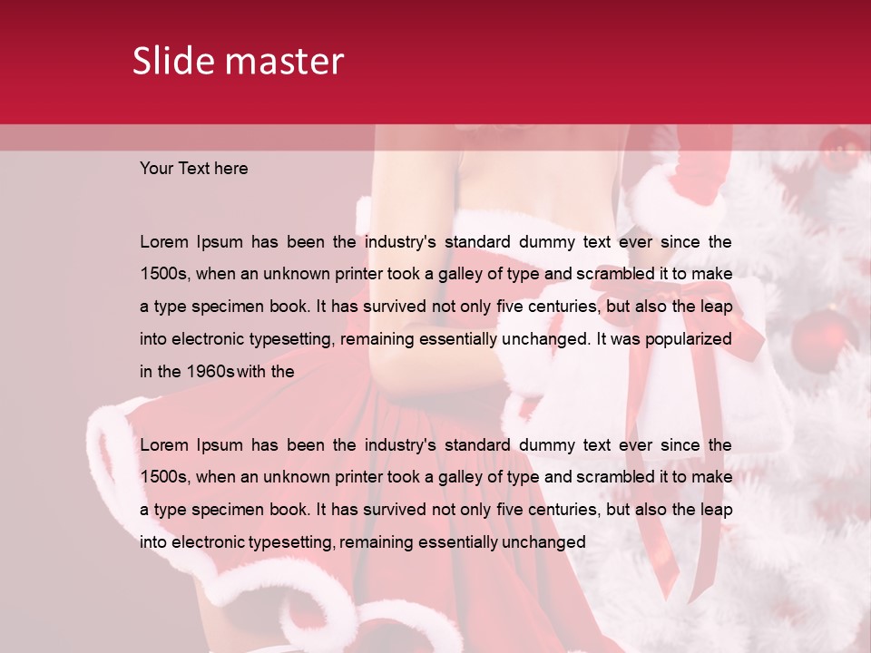 Woman Claus Xmas PowerPoint Template