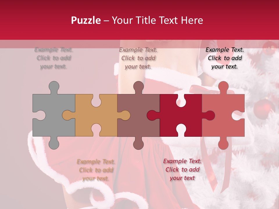 Woman Claus Xmas PowerPoint Template