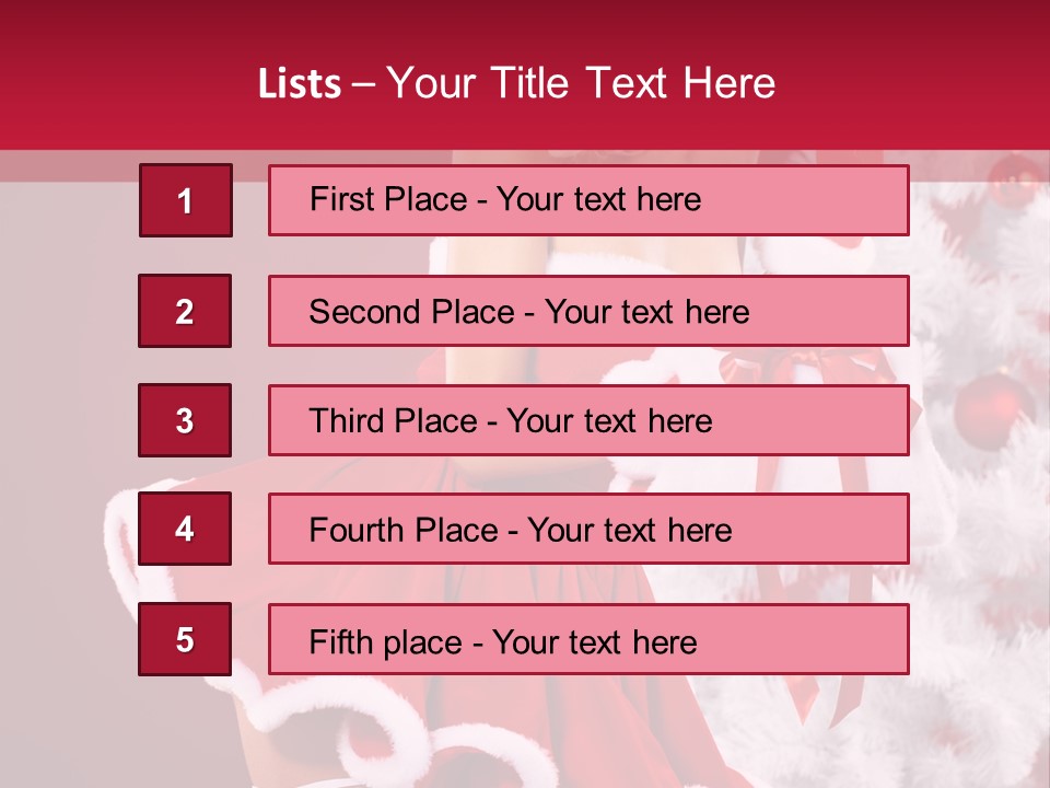 Woman Claus Xmas PowerPoint Template
