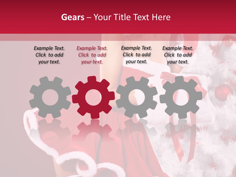 Woman Claus Xmas PowerPoint Template