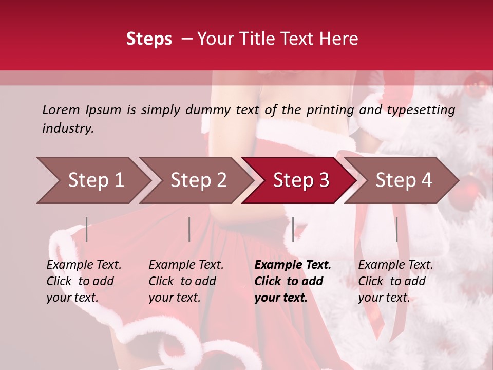 Woman Claus Xmas PowerPoint Template