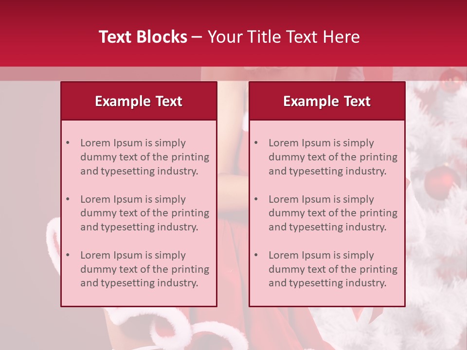 Woman Claus Xmas PowerPoint Template