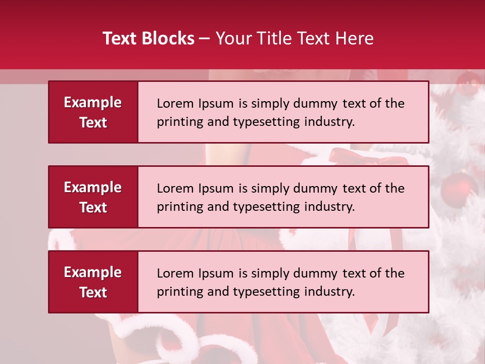 Woman Claus Xmas PowerPoint Template