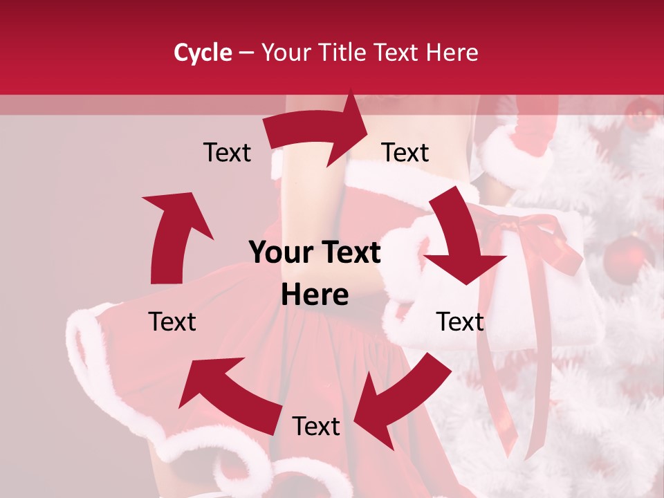 Woman Claus Xmas PowerPoint Template