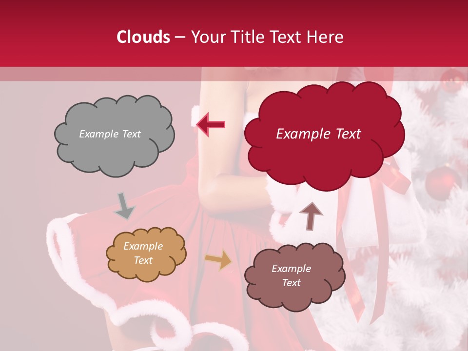 Woman Claus Xmas PowerPoint Template