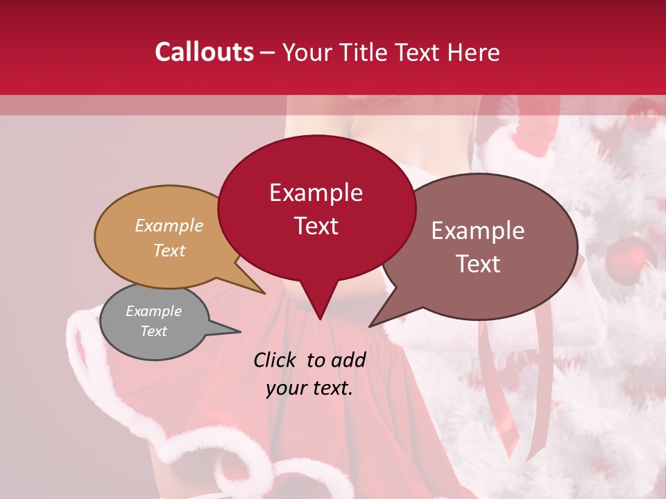 Woman Claus Xmas PowerPoint Template