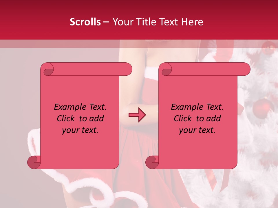 Woman Claus Xmas PowerPoint Template