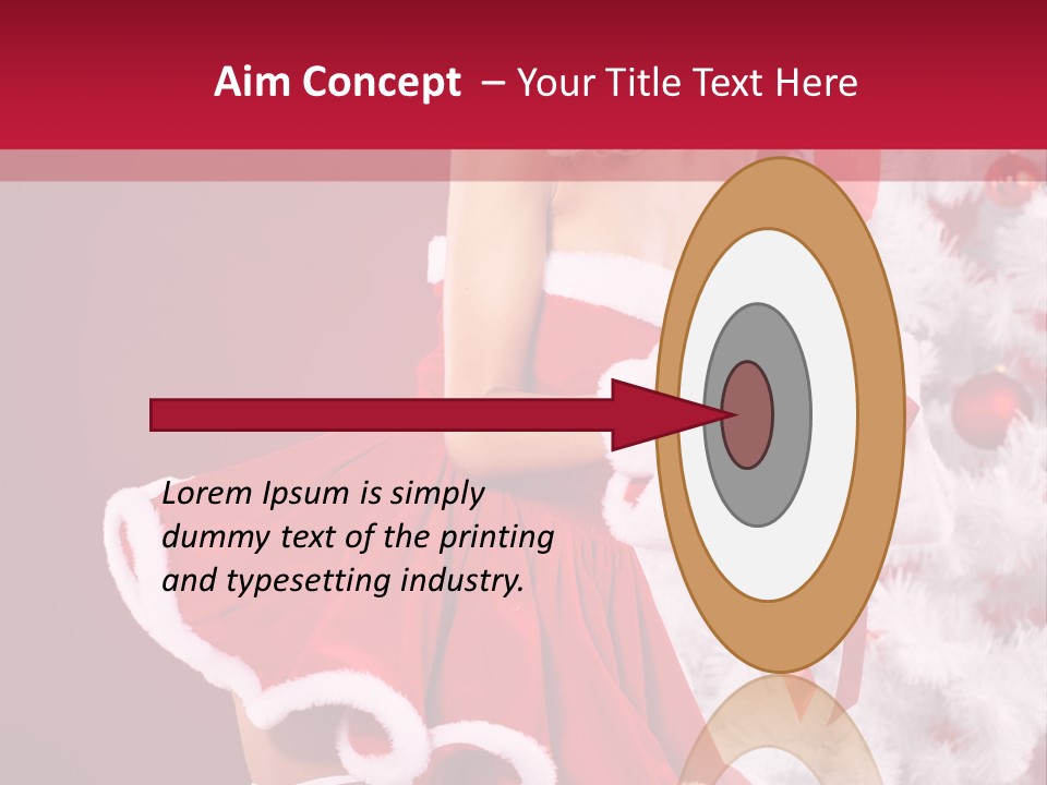 Woman Claus Xmas PowerPoint Template