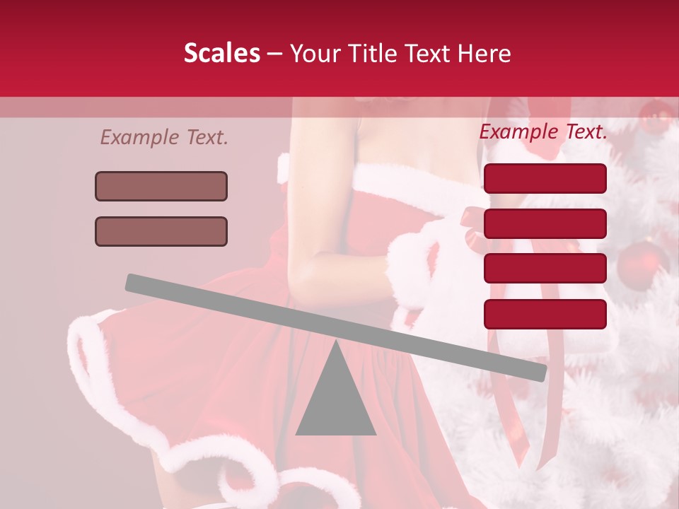 Woman Claus Xmas PowerPoint Template