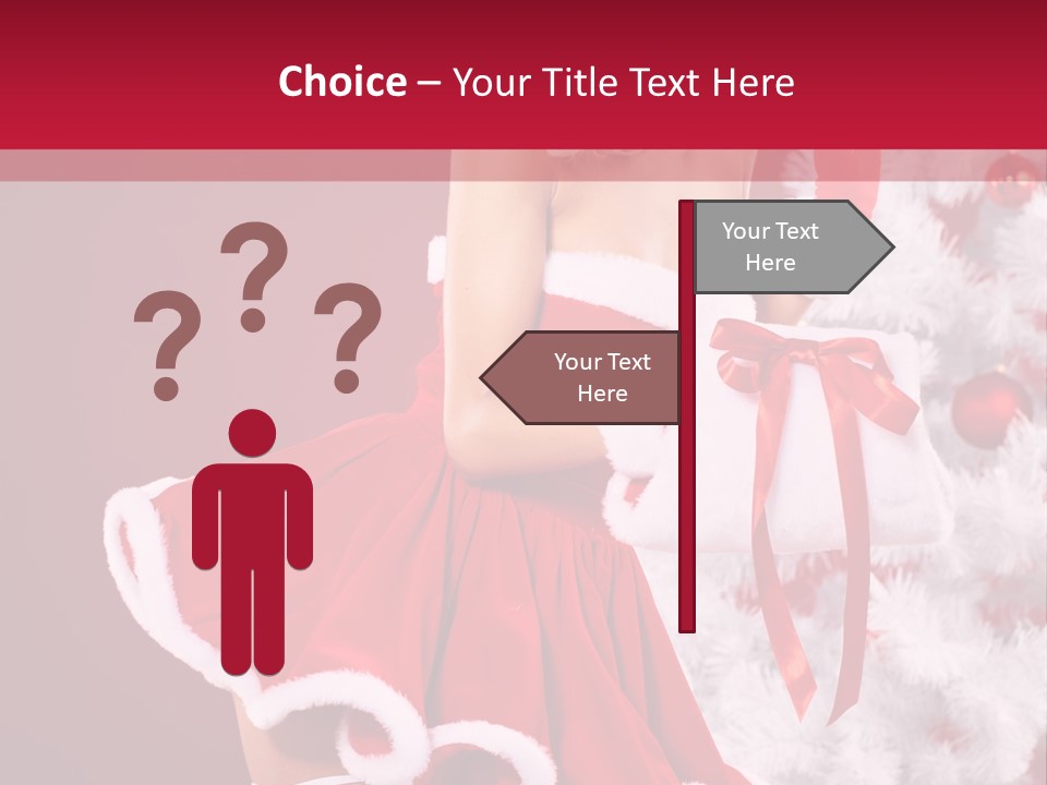 Woman Claus Xmas PowerPoint Template