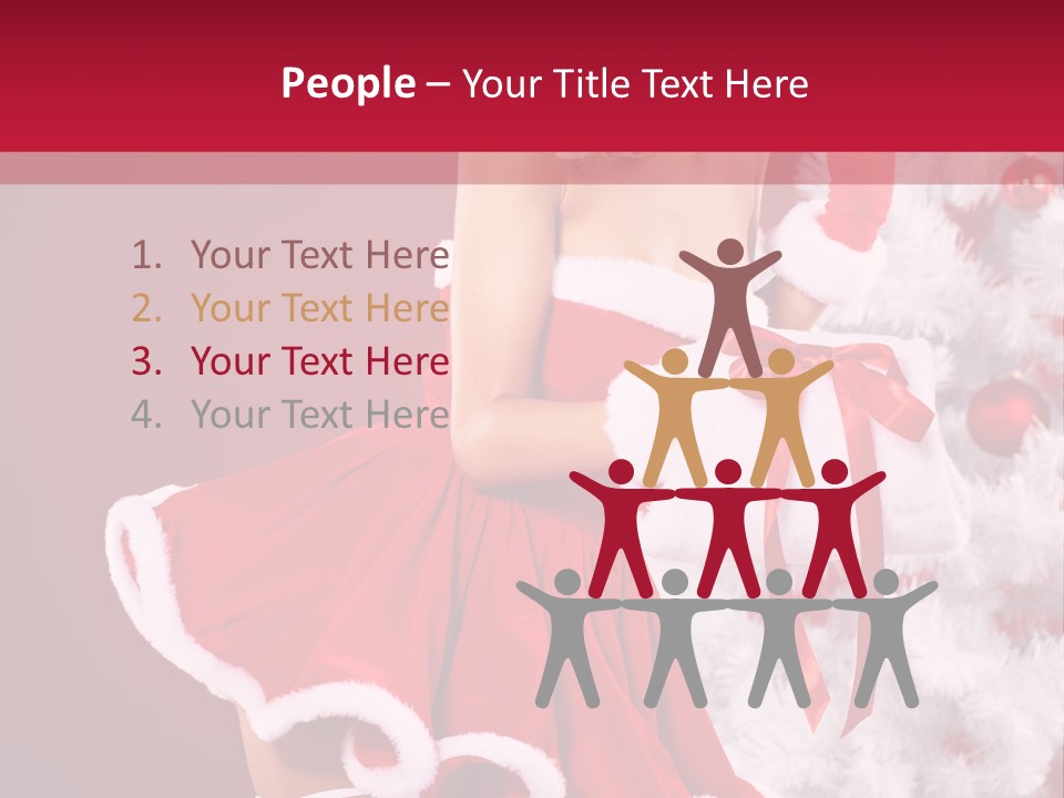 Woman Claus Xmas PowerPoint Template