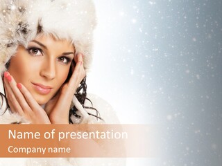 Portrait Woman Cheerful PowerPoint Template