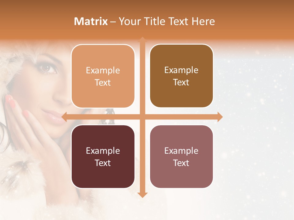 Portrait Woman Cheerful PowerPoint Template