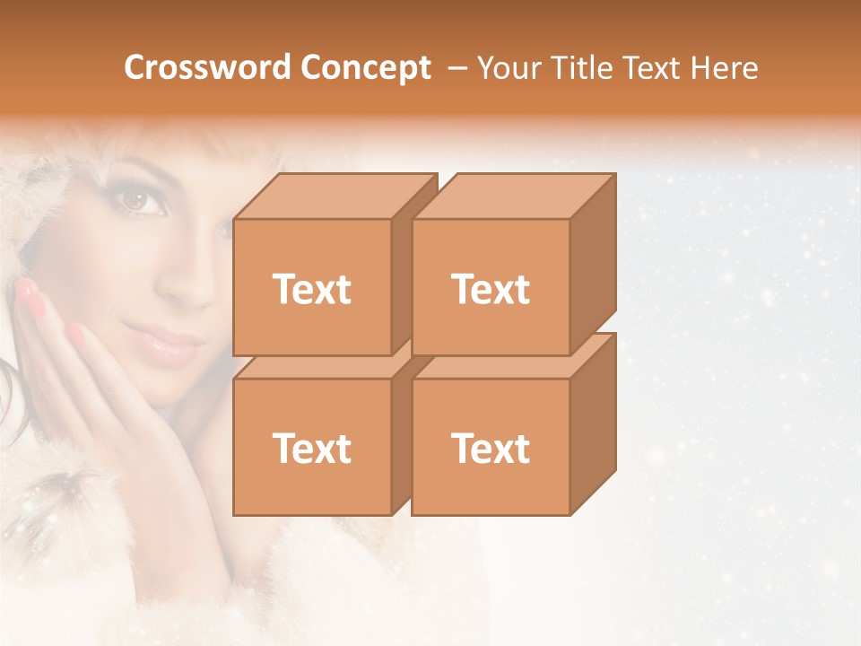 Portrait Woman Cheerful PowerPoint Template