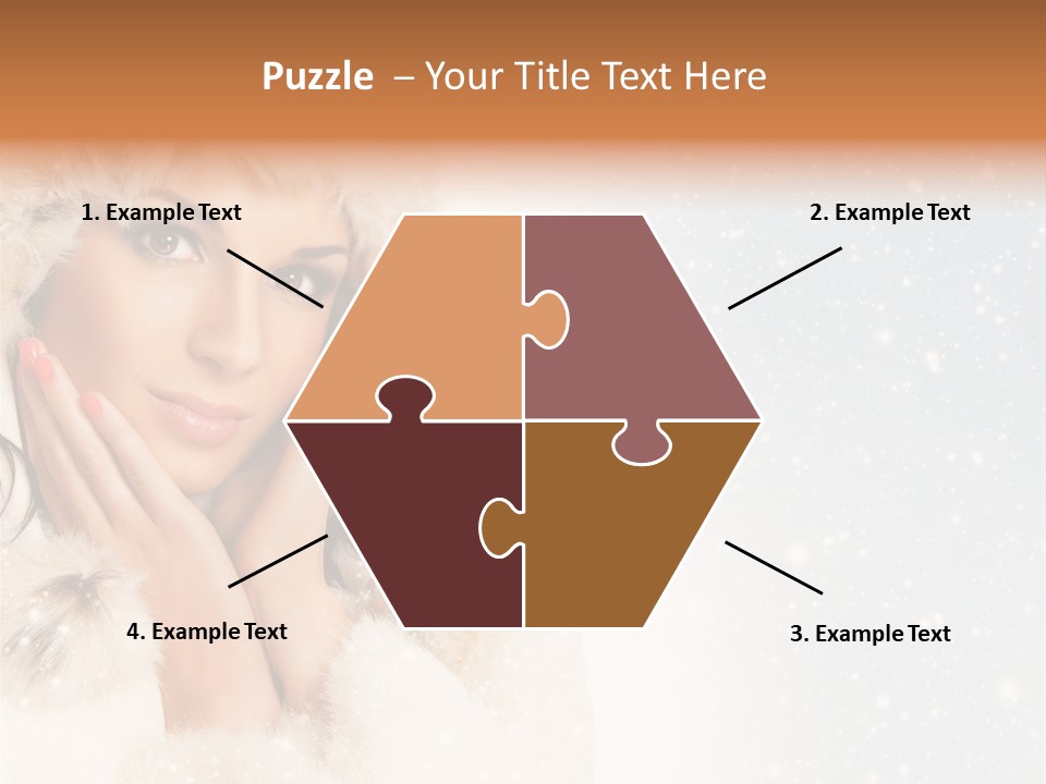 Portrait Woman Cheerful PowerPoint Template