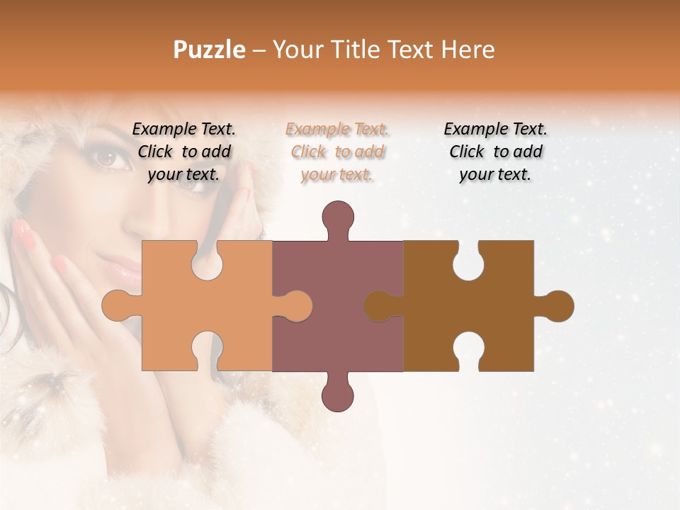 Portrait Woman Cheerful PowerPoint Template