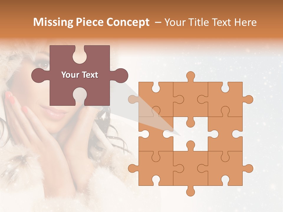 Portrait Woman Cheerful PowerPoint Template