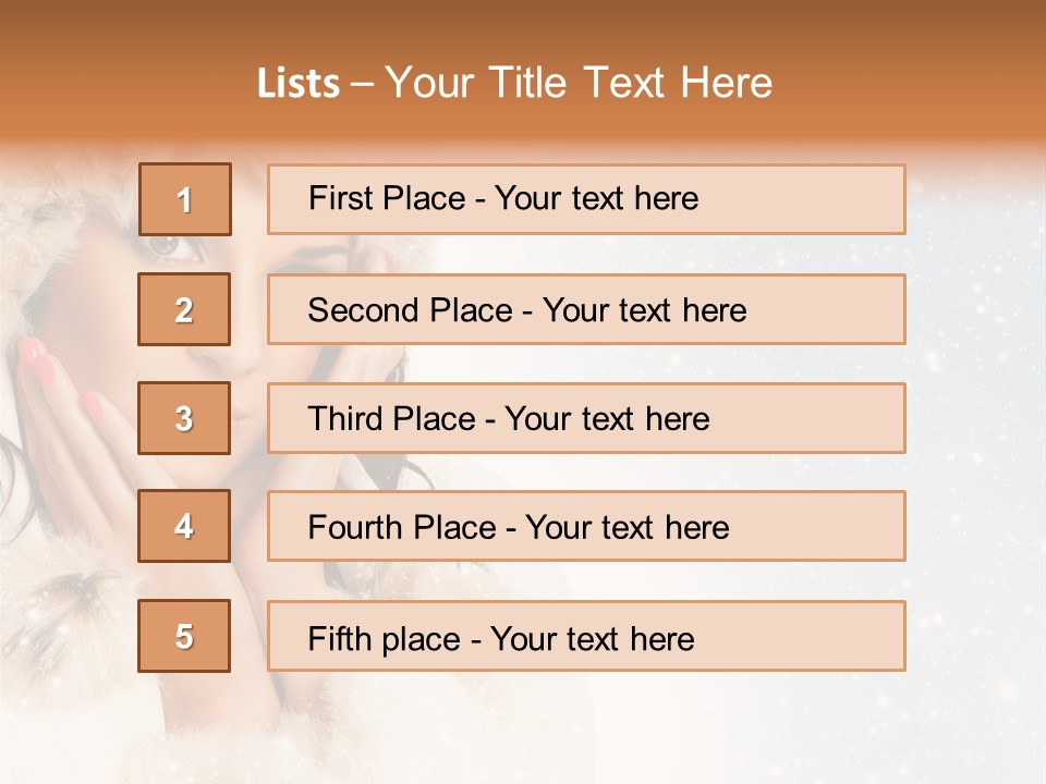 Portrait Woman Cheerful PowerPoint Template