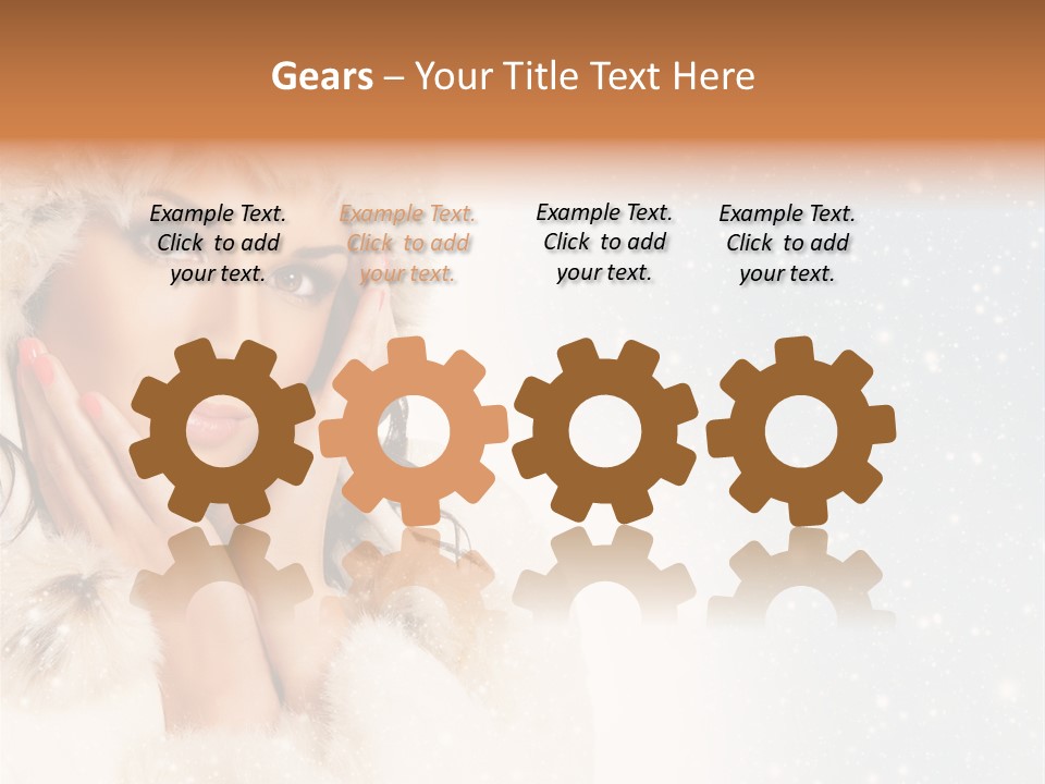 Portrait Woman Cheerful PowerPoint Template