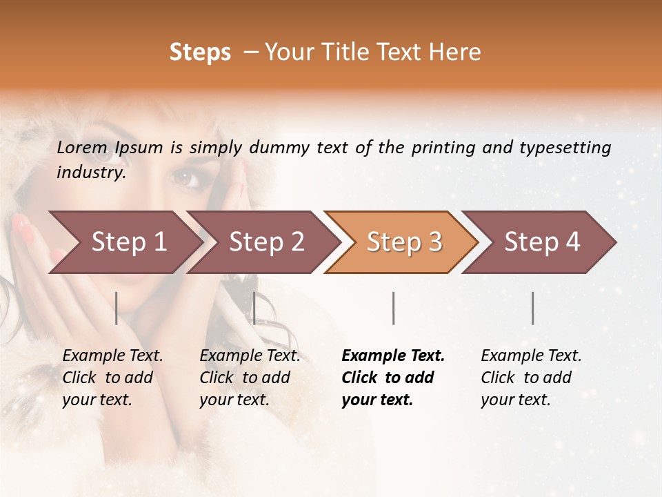 Portrait Woman Cheerful PowerPoint Template