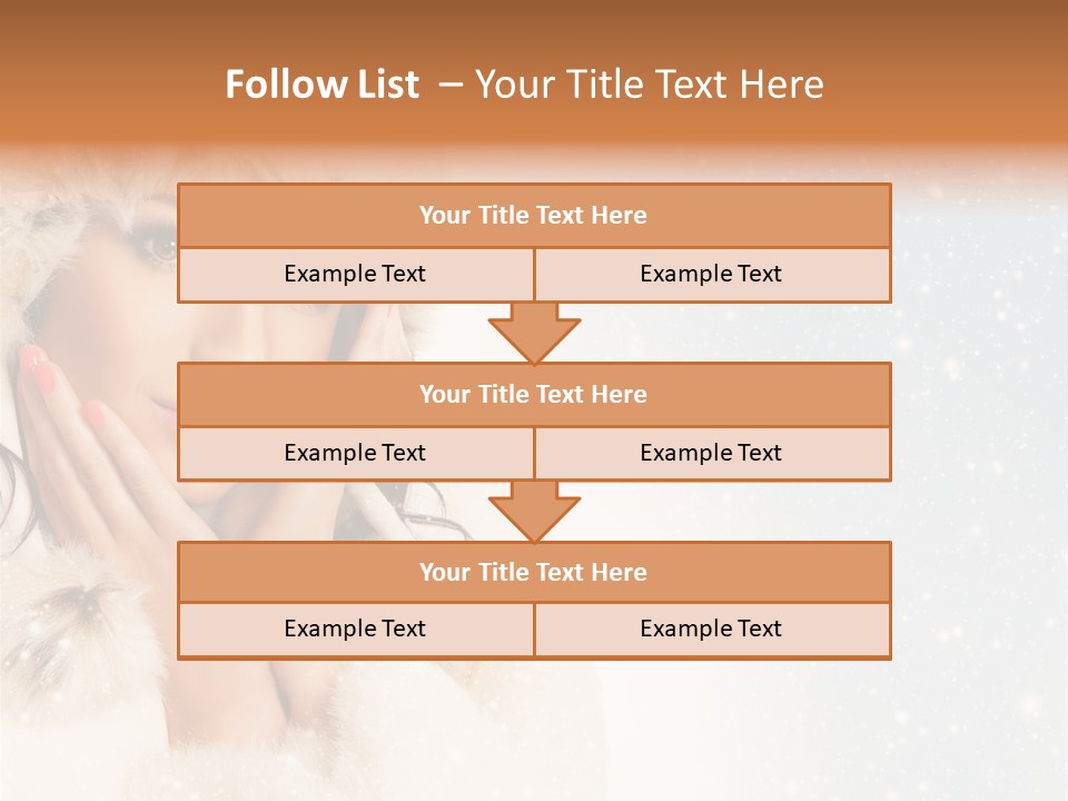 Portrait Woman Cheerful PowerPoint Template