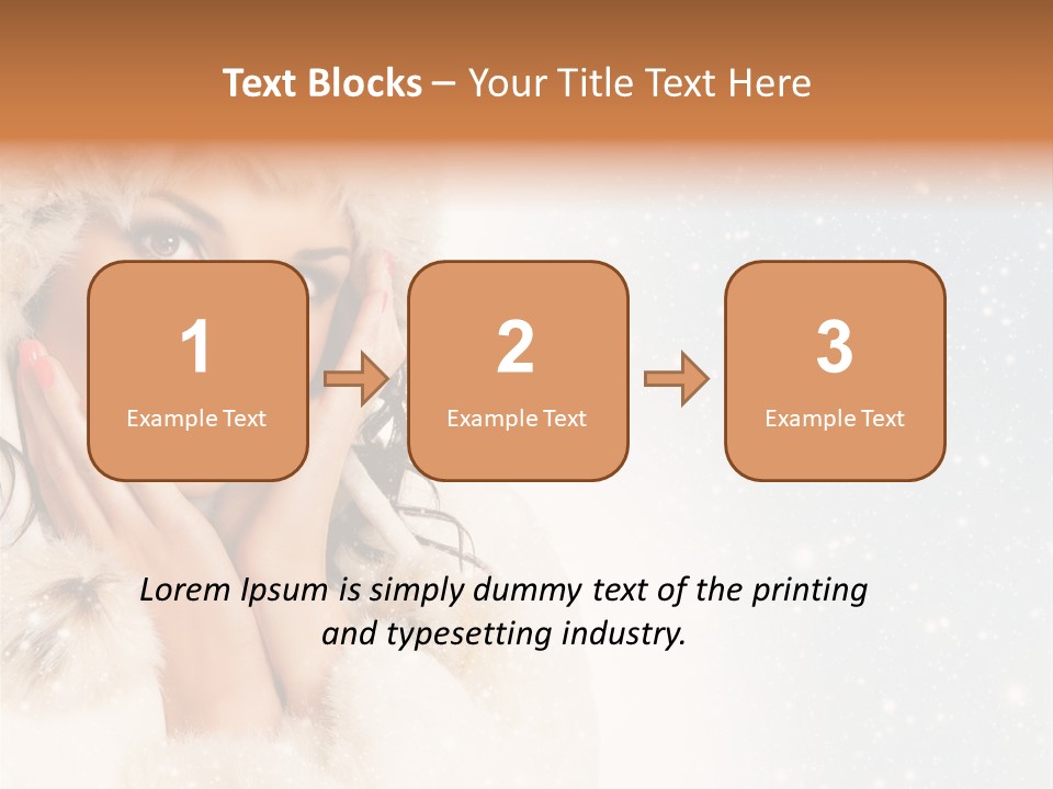 Portrait Woman Cheerful PowerPoint Template