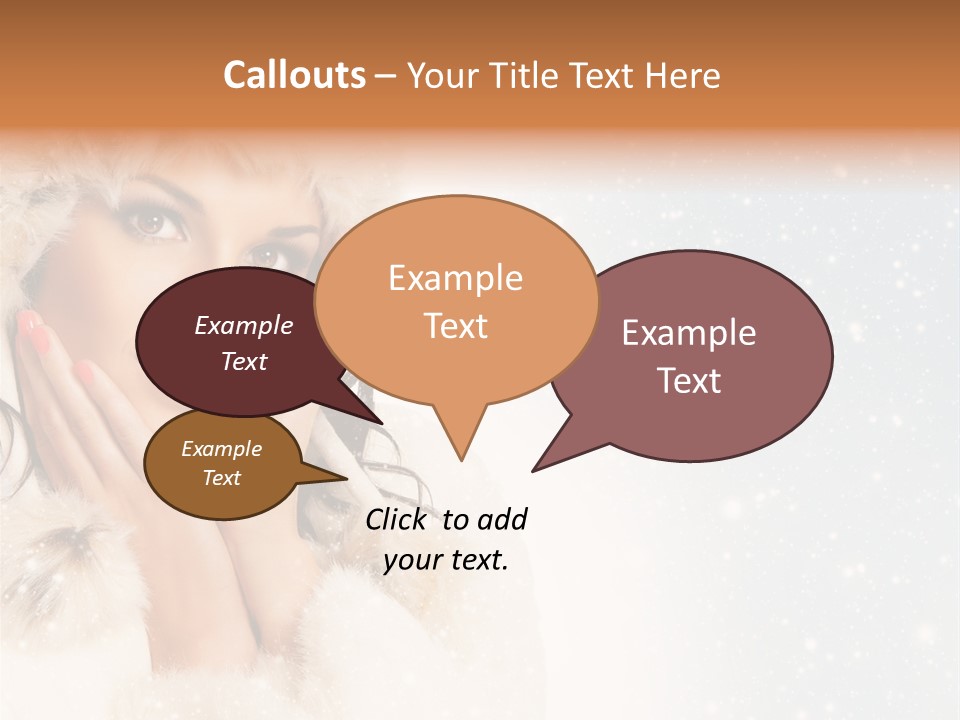 Portrait Woman Cheerful PowerPoint Template