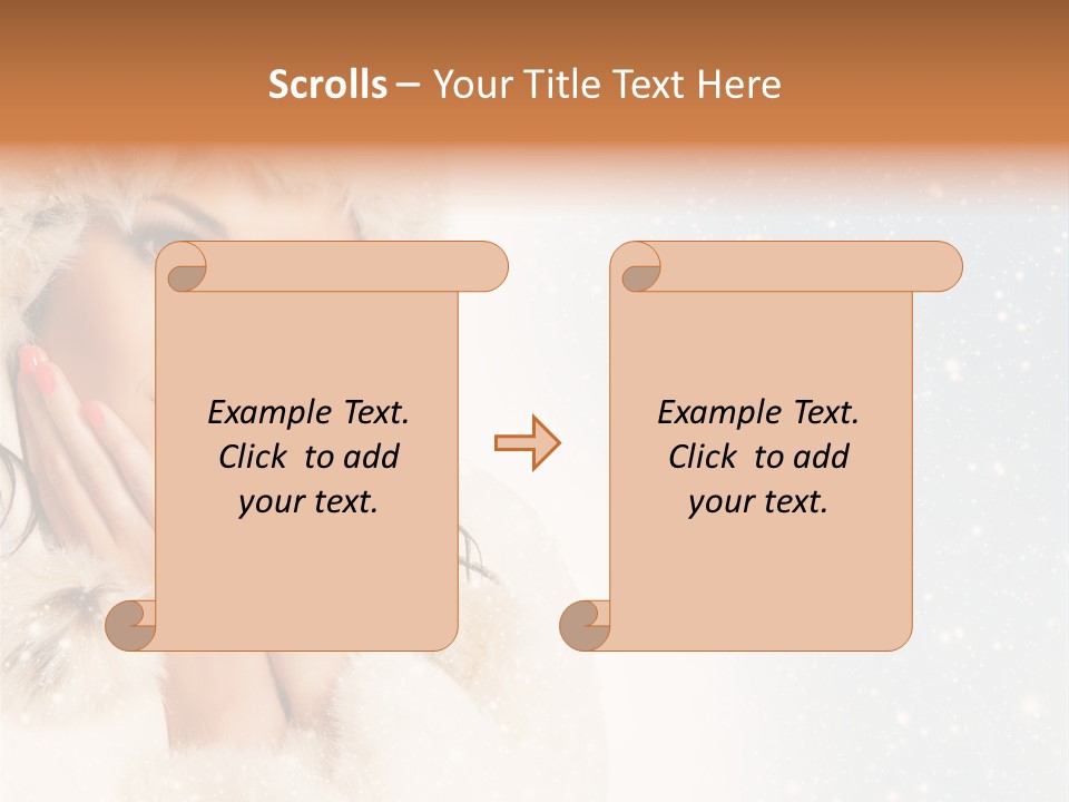 Portrait Woman Cheerful PowerPoint Template