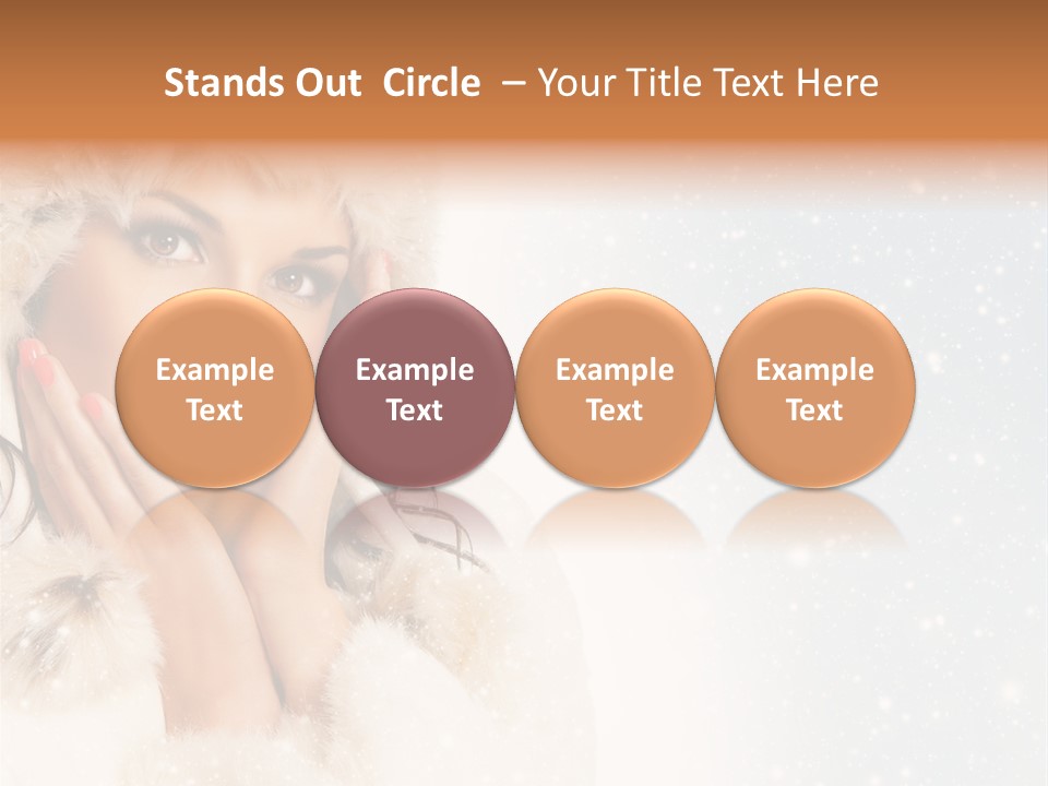 Portrait Woman Cheerful PowerPoint Template