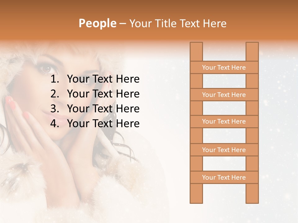 Portrait Woman Cheerful PowerPoint Template