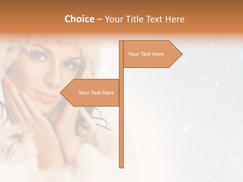 Portrait Woman Cheerful PowerPoint Template