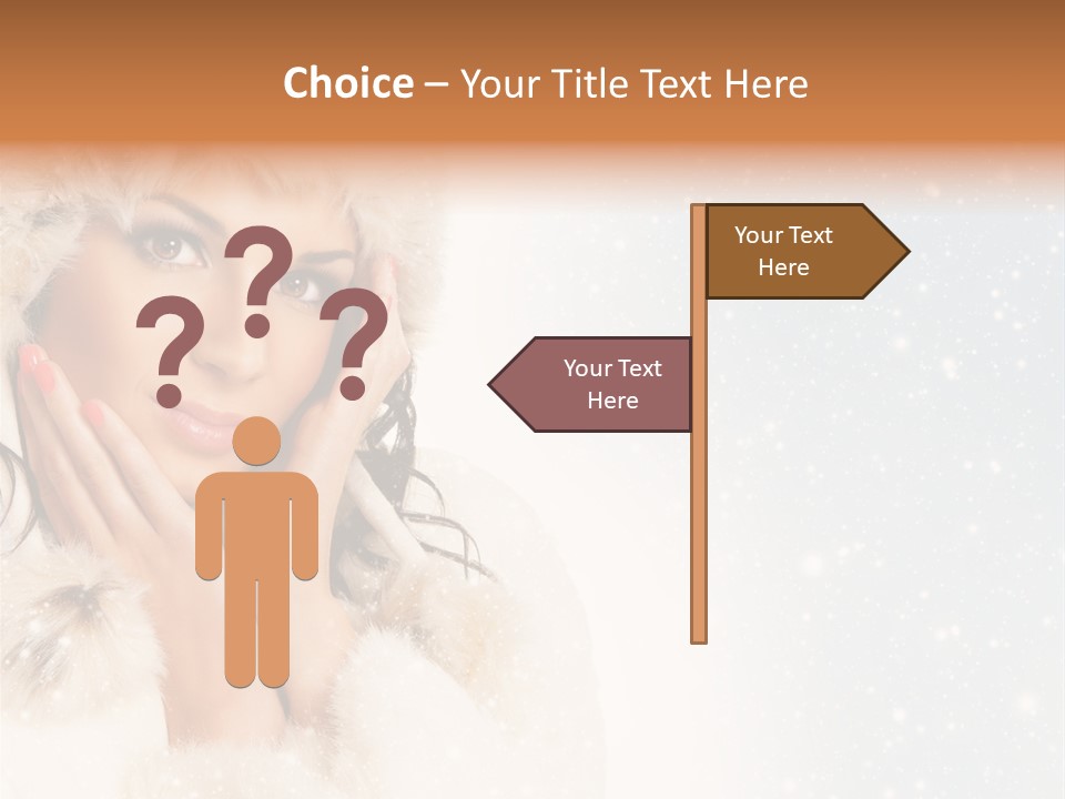 Portrait Woman Cheerful PowerPoint Template