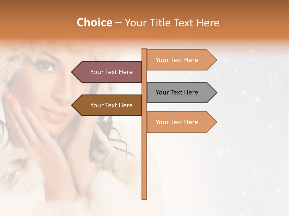 Portrait Woman Cheerful PowerPoint Template